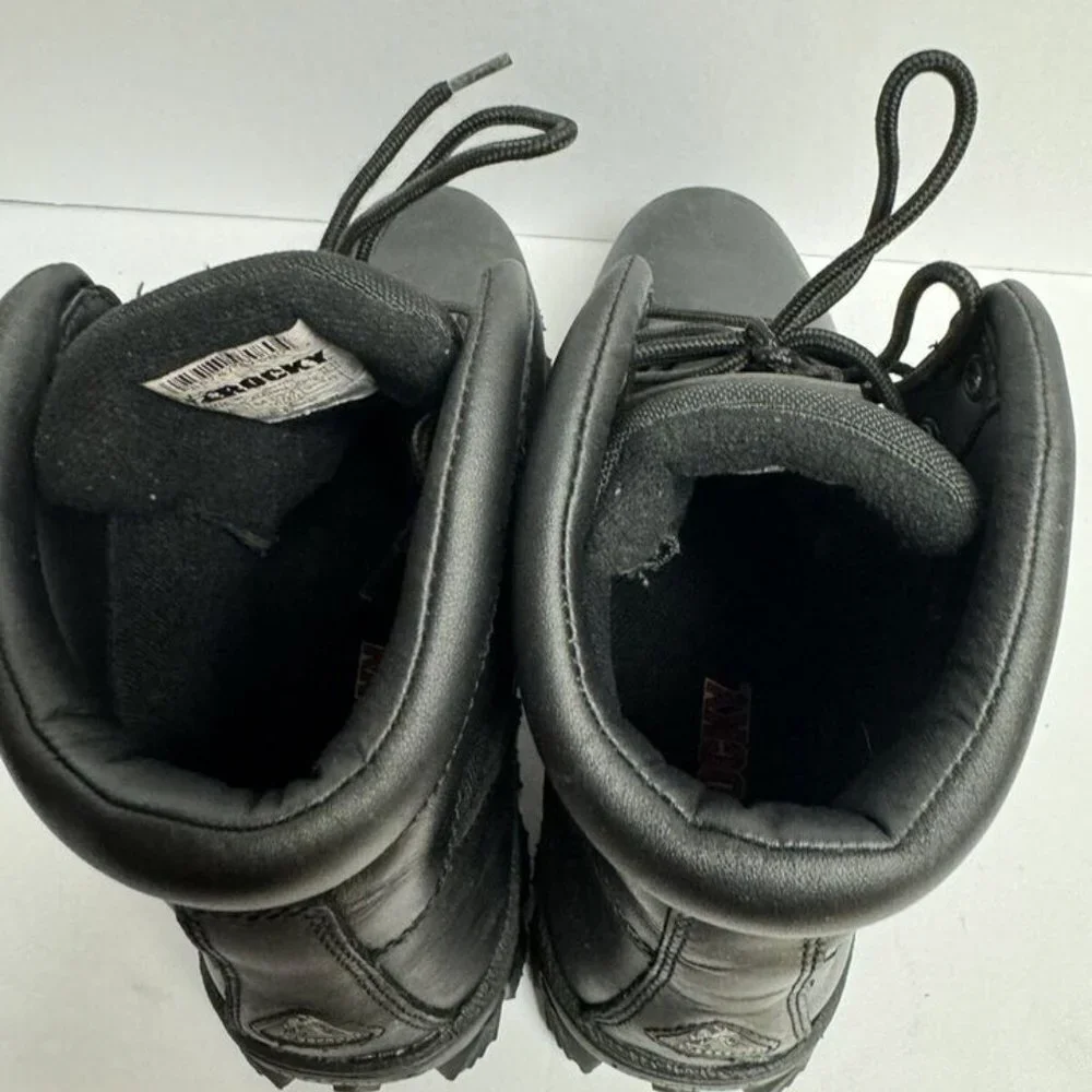 Rocky Mens Alphaforce Combat Boot Black Size 11.5W